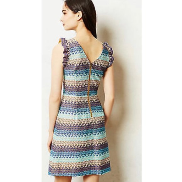 TABITHA Teahouse Crochet Sleeveless Striped Dress - Picture 2 of 6